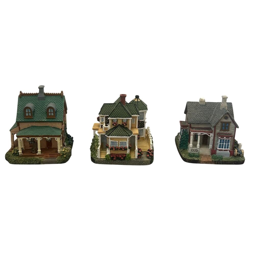 3 Liberty Falls International Resources Miniature Buildings Houses VTG - READ #4